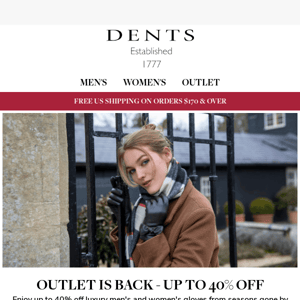 Outlet is Back - Up to 40% Off