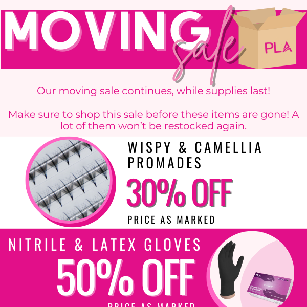 Our Moving Sale CONTINUES! 📦