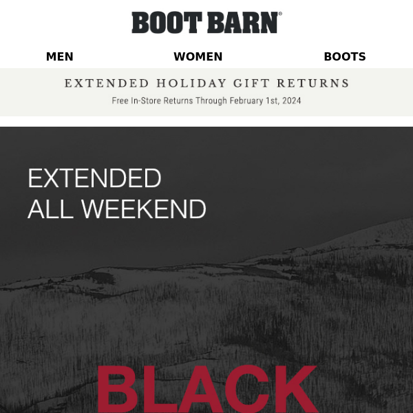 Black Friday Deals Happening All Weekend - Boot Barn