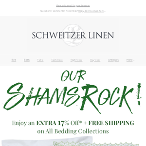 Our Shams Rock! Save an EXTRA 17% Off All Bedding