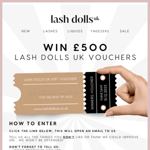 WIN £500 of Lash Dolls UK Vouchers! 💸