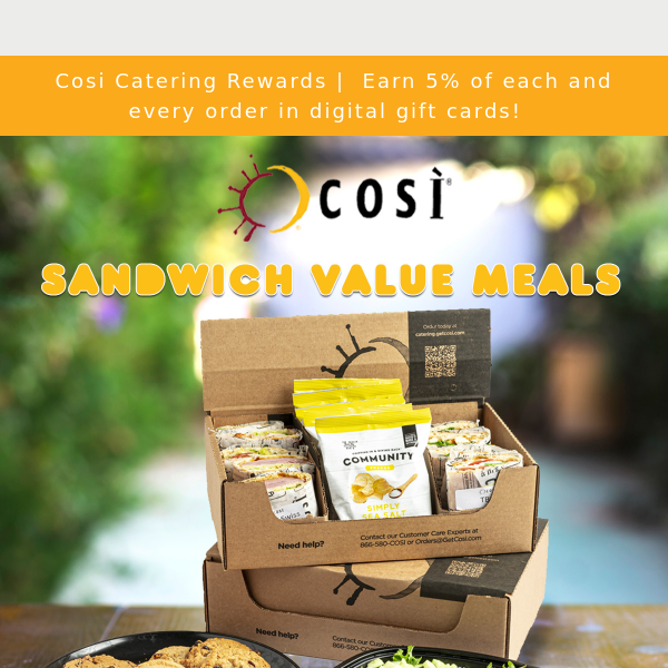 Get Rewarded with Così Catering