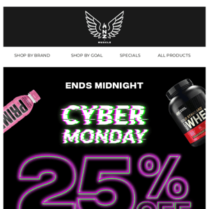 CYBER MONDAY ⚡ 25% OFF SITEWIDE!