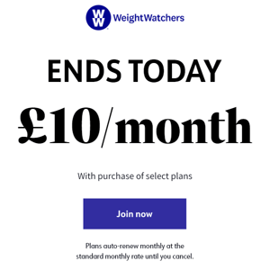 Ends tonight - start from just £10/month