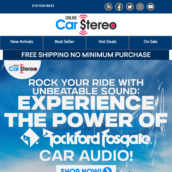 Experience the Power of Rockford Fosgate Car Audio ⚡ Save 10% OFF!