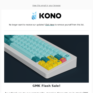 GMK Flash Sale, Massive Discounts! - Kono Store