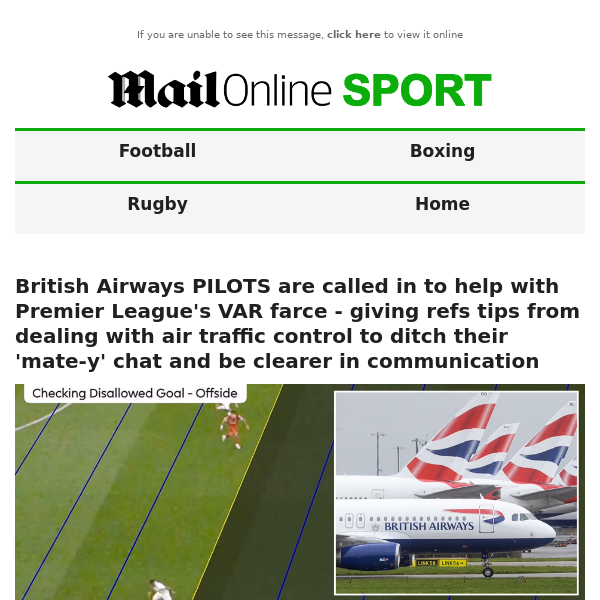British Airways PILOTS are called in to help with Premier League's VAR farce - giving refs tips from dealing with air traffic control to ditch their 'mate-y' chat and be clearer in communication