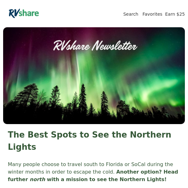 🌌 RV Your Way to the Northern Lights: Top Spots for Stellar Views