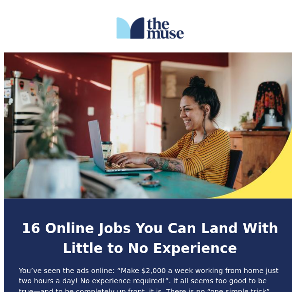 16 online jobs, no experience needed