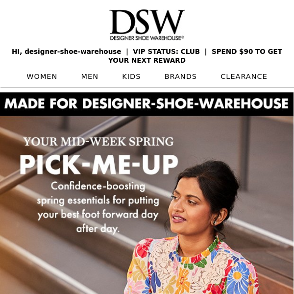 Designer Shoe Warehouse's mid-week spring top picks.