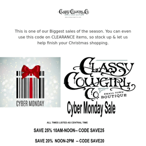 Cyber Monday SALE