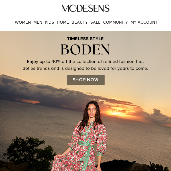 Boden: Timeless styles to treasure forever