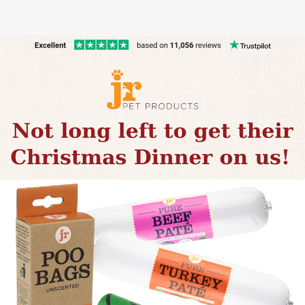 Not long left | Get their Christmas Dinner on us!