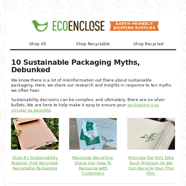 Ten Sustainability Myths Busted