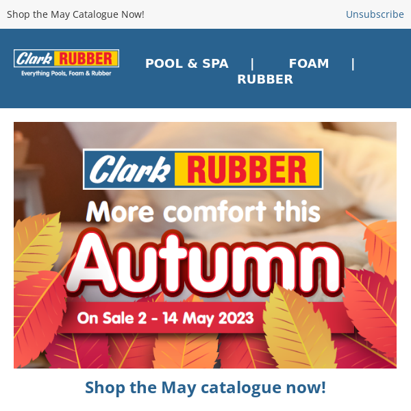 Everything Comfort this Autumn with Clark Rubber! 🍂