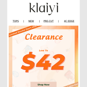 Updated| Clearance Low to $42📢