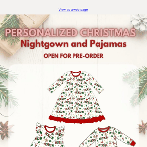 Personalized Christmas Pajamas!