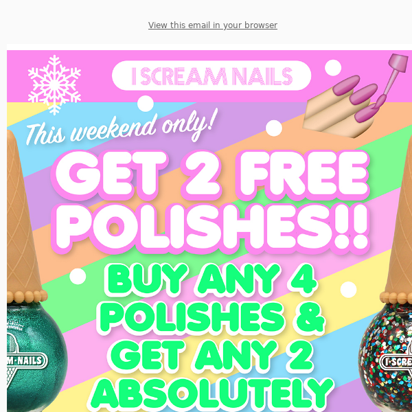 😍It's back! Buy 4, get 2 polishes FREE! from now til Sunday!