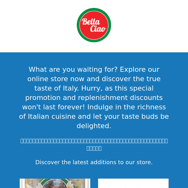 Indulge in Authentic Italian Cuisine and Enjoy Special Replenishments!- 品嚐正宗意大利美食，享獲特別折扣優惠！