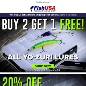 All Yo-Zuri Lures Buy 2 Get 1 FREE!