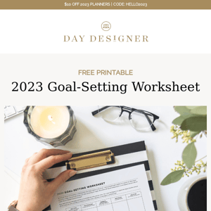 Your FREE goal-setting worksheet is here!