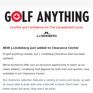 ⭕ HUGE ⭕ J.Lindeberg Sale in the CLEARANCE Center