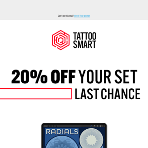 Last Chance: Take 20% Off Your Order