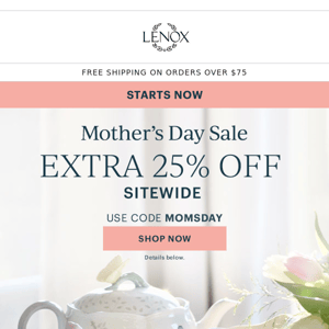 Starts Now: 25% Off Sitewide! 🥰