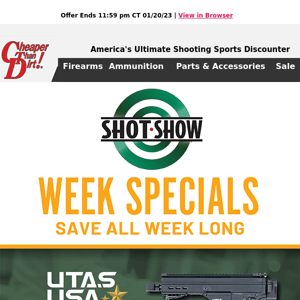 SHOT Show Specials Start Now!