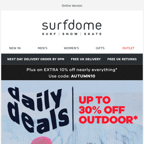 Today's deal has landed 🙌 - Surfdome