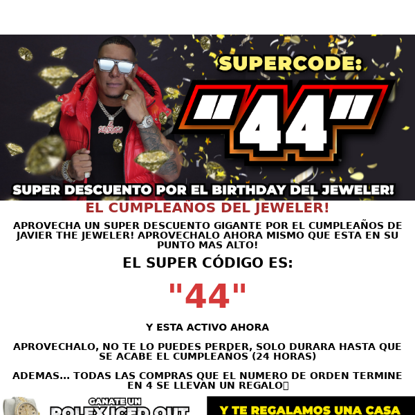 Javier The Jeweler NYC, SUPERCODE: "44" 🎂 EL CUMPLEAÑOS DEL JEWELER!🥳