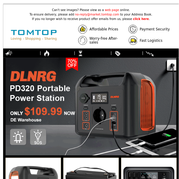 Portable Power Station Prices Slashed - Up to 70% Off