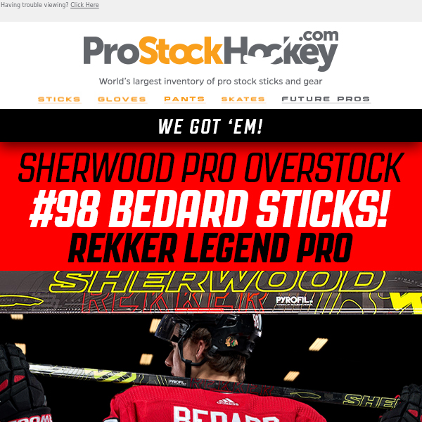 Hot! 🔥 Connor Bedard Pro Sticks in Stock (Hurry!)