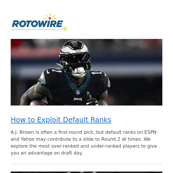 rotowire fantasy football rankings