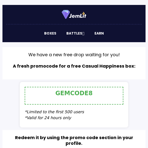 It's Friday: A new promocode for you! 🎁