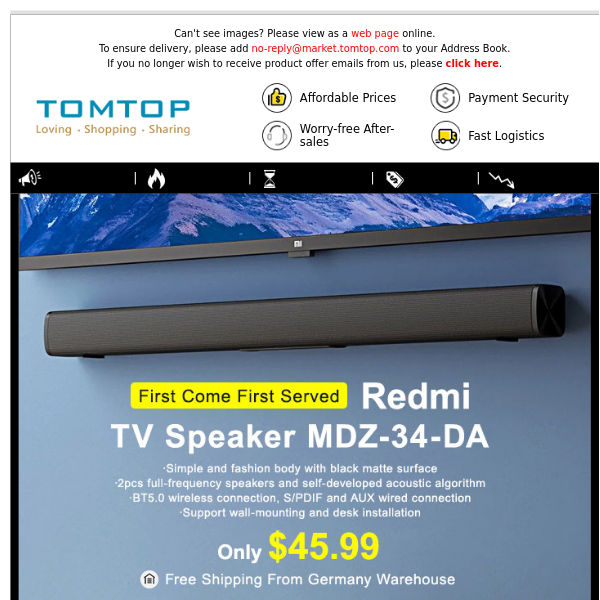 Early Birds Get Great Deals: Limited Redmi TV Speaker Only $45.99 Now!!