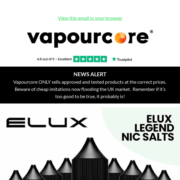 NEWS ALERT + New ELUX 10mls and New Disposables