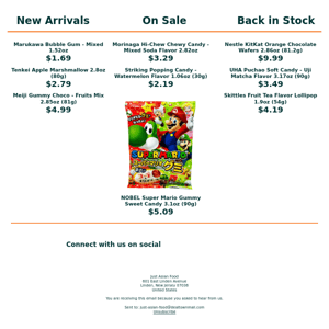 NOBEL Super Mario Gummy Sweet Candy 3.1oz (90g) - Just Asian Food