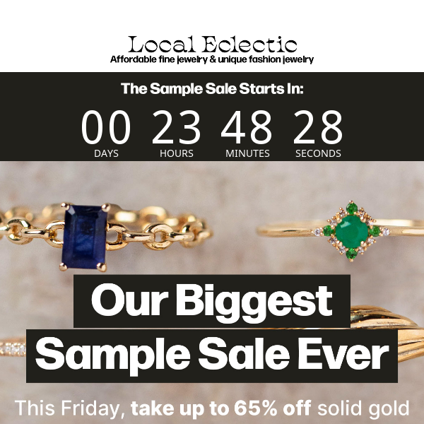 2MRW: Our Biggest Sample Sale EVER