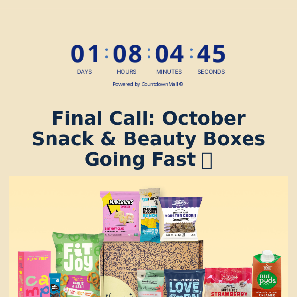 ⏰  LAST CHANCE! October Boxes End Soon ⏰