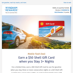 Last Call! Earn a $50 Shell Gift Card