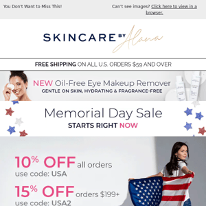 15% Off Memorial Day Sale Starts NOW!