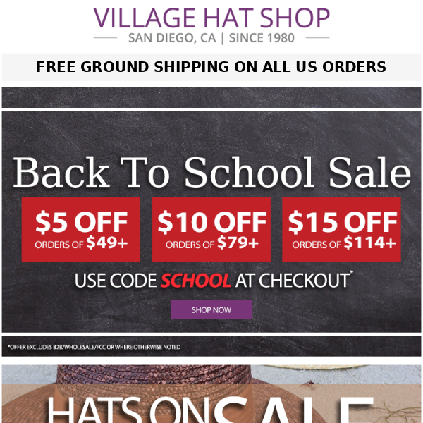 Save up to $15 + FREE USA Ground Shipping | Back to School Sale