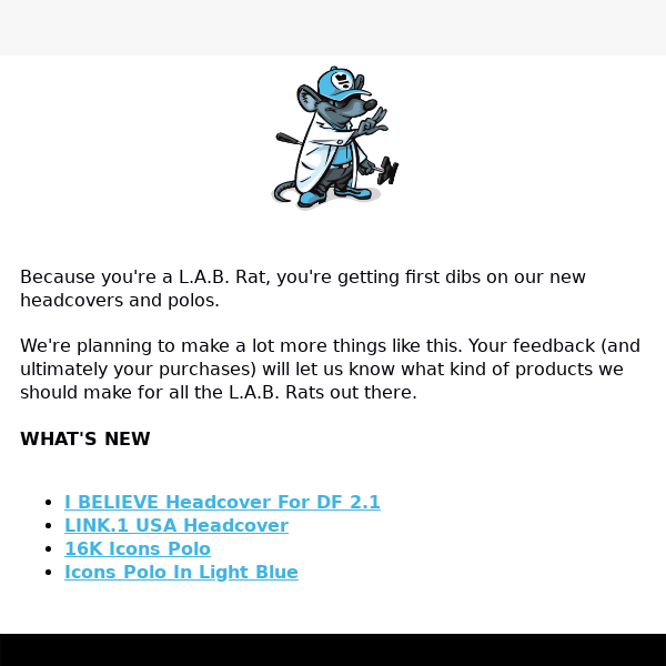 What's New In The L.A.B. Golf Shop