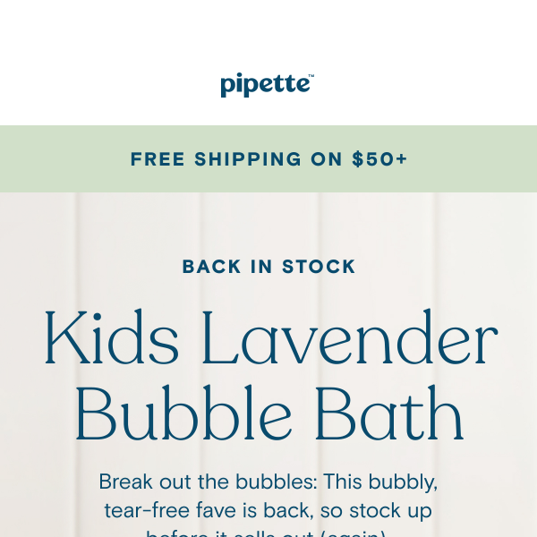 This Kids Bubble Bath aroma is back in stock!