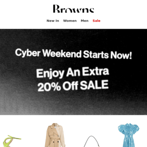 20% Off For Cyber Weekend!