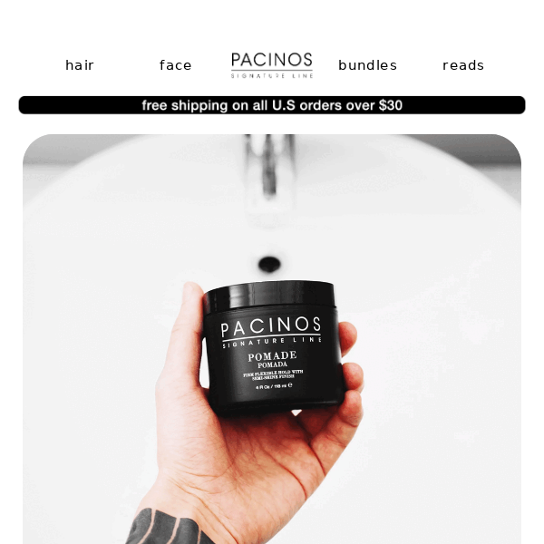 Discover Pacinos Firm Hold Pomade! 🌟