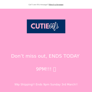 Don’t miss out, ENDS TODAY 9PM!!! 💌