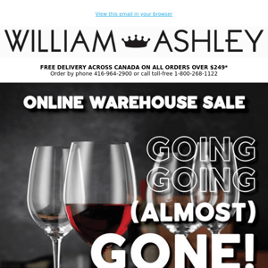 Shop our ONLINE Warehouse Sale! NEW ARRIVALS!