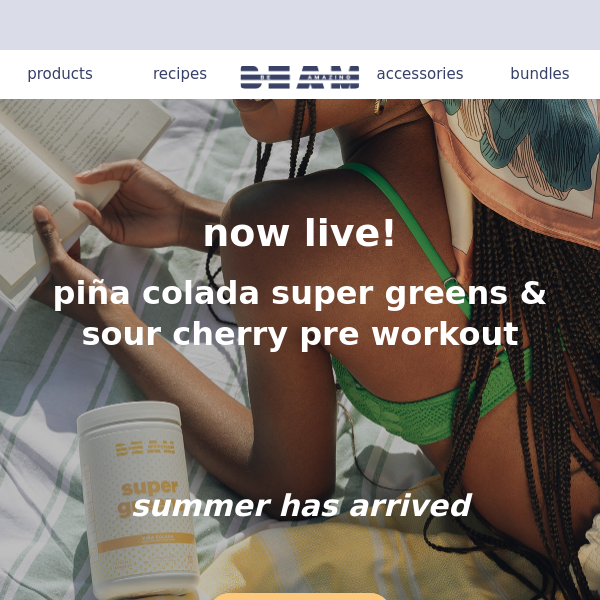 now live - pina colada greens